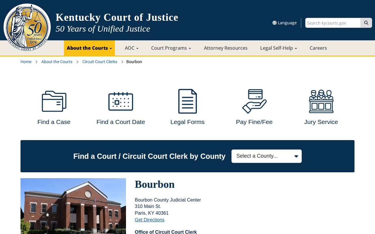 Bourbon County released inmate court record and case copy source